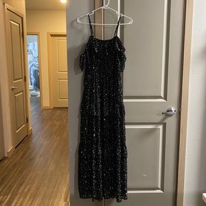 Off shoulder star print dress